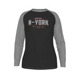 Varsity New York Long Sleeve T-shirt With Raglan Sleeve