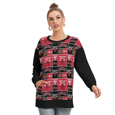 Chicago Bulls Women's Side Split O-neck Sweatshirt