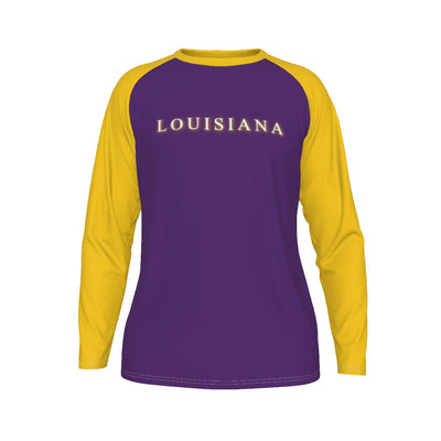 Universidad Estatal de Luisiana - Camiseta de manga larga con mangas raglán de los Tigers