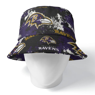 Baltimore Ravens Reversible Bucket Hat with Double-Sided Print Design
