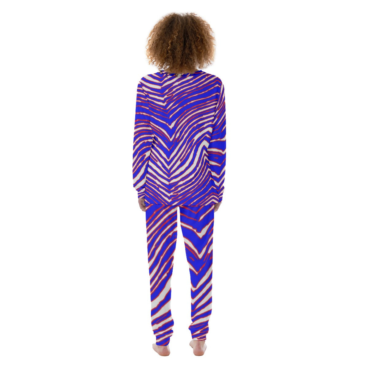 Pijama de mujer con estampado de cebra de los Buffalo Bills de la NFL | Algodón de 190 g/m²