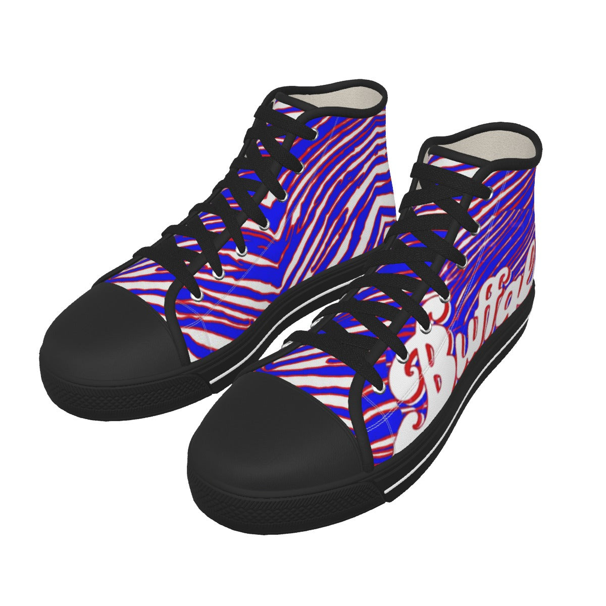 Buffalo Bills Zubaz Black Sole Canvas Shoes
