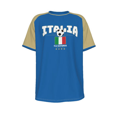 ITALIA Euro football team O-neck Short Sleeve Italy T-shirt