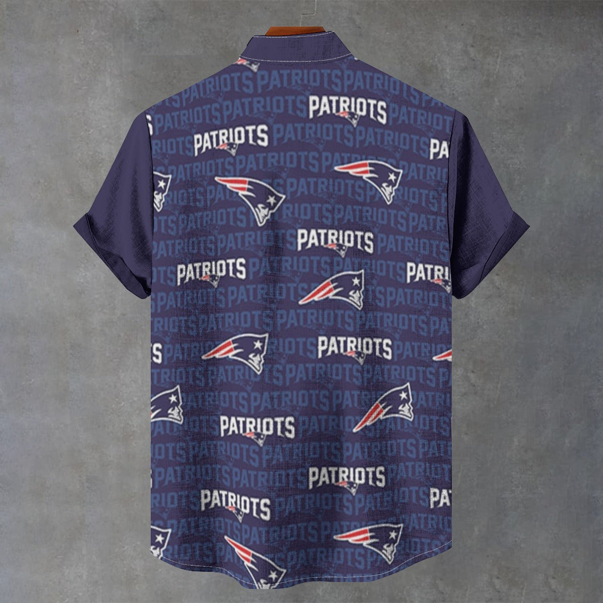 New England Patriots Stand Collar Shirt|110GSM Imitation Flax