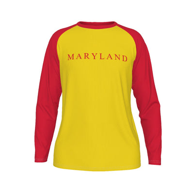 Universidad de Maryland - Camiseta de manga larga con mangas raglán de los Terrapins