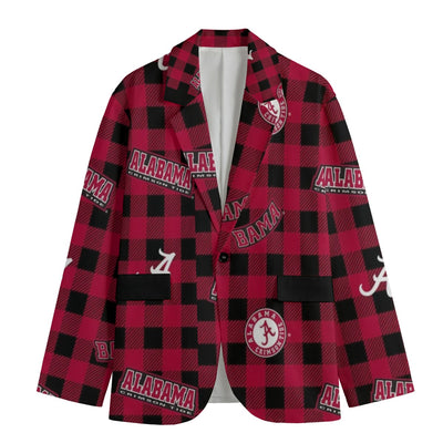 Alabama Crimson Tide Casual Blazer with Flat Lapel Collar