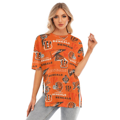 Cincinnati Bengals Women's Short Sleeve Hem Split T-Shirt