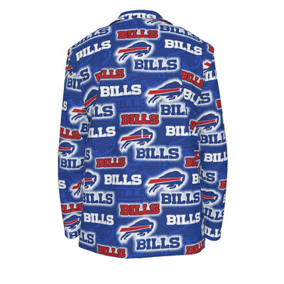 Buffalo Bills Flat Lapel Collar Blazer