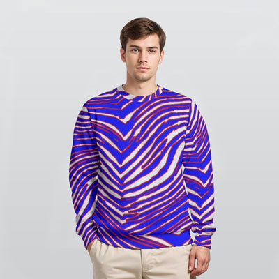 Sudadera polar gruesa con estampado de cebra de los Buffalo Bills de la NFL para hombre