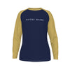 Universidad de Notre Dame - Camiseta de manga larga con mangas raglán de los Fighting Irish