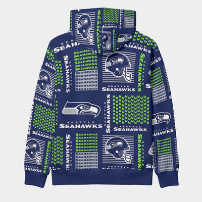 Seattle Seahawks Classic Pullover Hoodie with Front Pocket and Drawstring