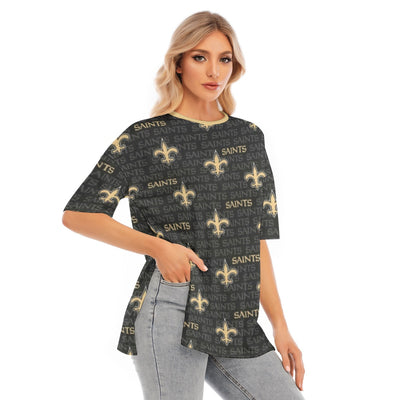 New Orleans Saints Women's Split Hem Short Sleeve T-Shirt