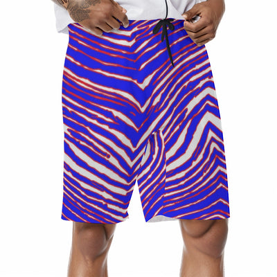 Pantalones cortos de playa de secado rápido para hombre con estampado de cebra de los Buffalo Bills de la NFL