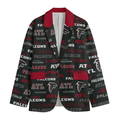 Blazer de cuello de solapa plana de los Atlanta Falcons