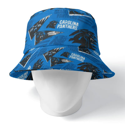 Carolina Panthers Reversible Bucket Hat Double-Sided Design Fashionable Polyester