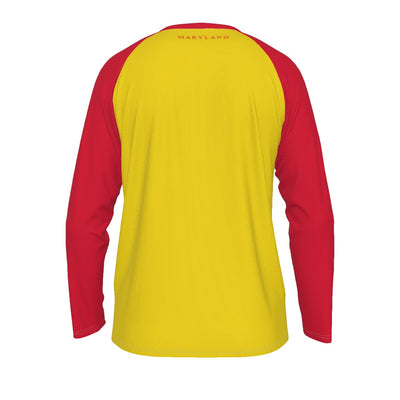 Universidad de Maryland - Camiseta de manga larga con mangas raglán de los Terrapins