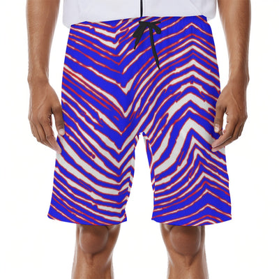 Pantalones cortos de playa de secado rápido para hombre con estampado de cebra de los Buffalo Bills de la NFL