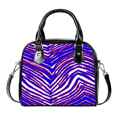 Bolso de mano con estampado de cebra de los Buffalo Bills de la NFL con una sola correa para el hombro