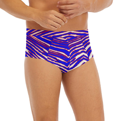 Ropa interior triangular de tiro bajo para hombre, con estampado de cebra de los Buffalo Bills de la NFL