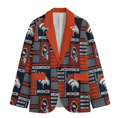 Blazer con cuello de solapa plana de los Denver Broncos