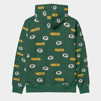 Green Bay Packers Classic Pullover Hoodie with Front Pocket and Drawstring