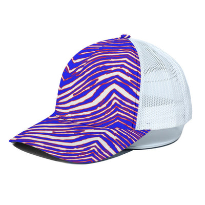 Nfl Football Buffalo Bills zubaz zebra print  Unisex Trucker Hat With White Half-mesh