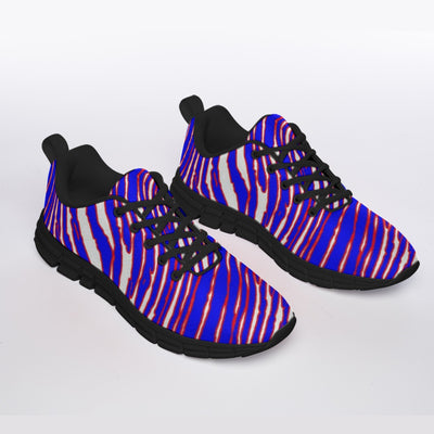 Zapatillas deportivas de fútbol americano de la NFL Buffalo Bills Zubaz con estampado de cebra y suela negra