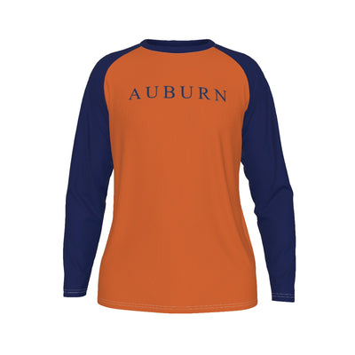 Camiseta de manga larga con mangas raglán de los Tigers de la Universidad de Auburn