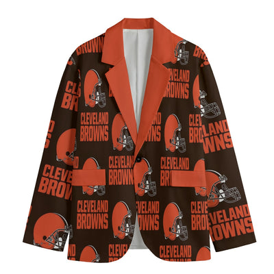 Blazer de cuello de solapa plana de los Cleveland Browns