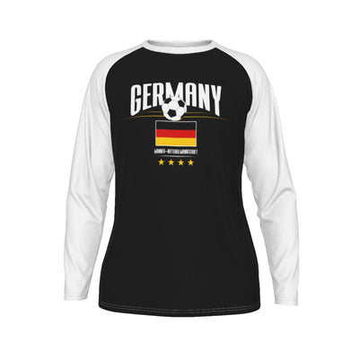 Camiseta de manga larga para hombre con mangas raglán de la selección de fútbol de ALEMANIA