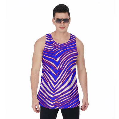 Camiseta sin mangas con estampado de cebra de los Buffalo Bills de la NFL para hombre | Terciopelo