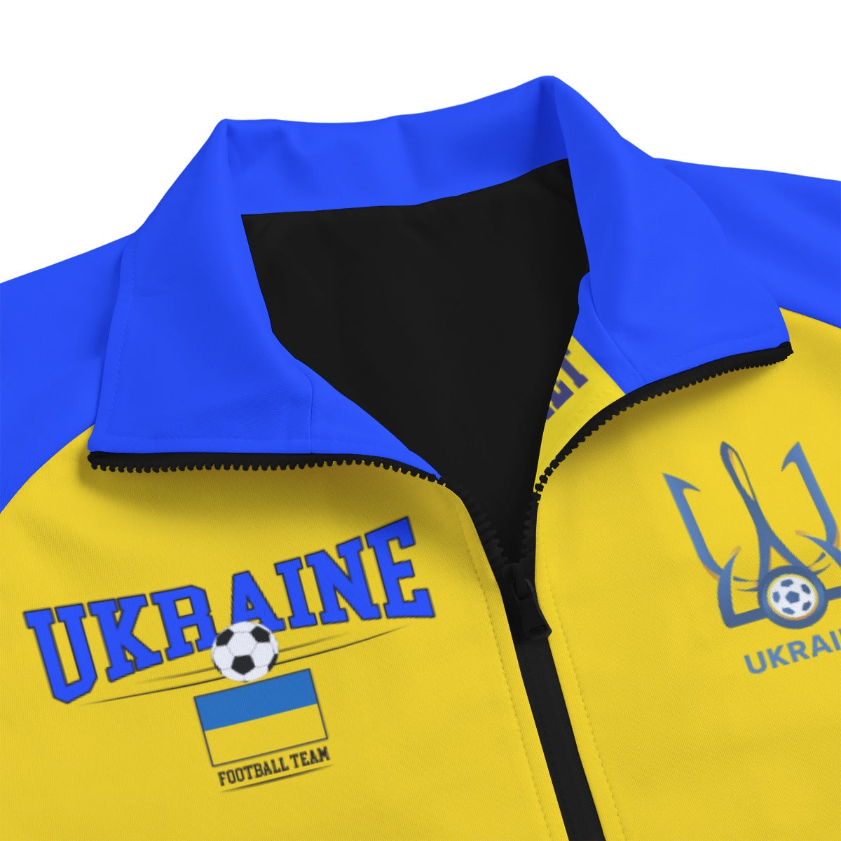 Ретро-куртка синьо-жовтого кольору збірної України з футболу UKRAINE football team jacket