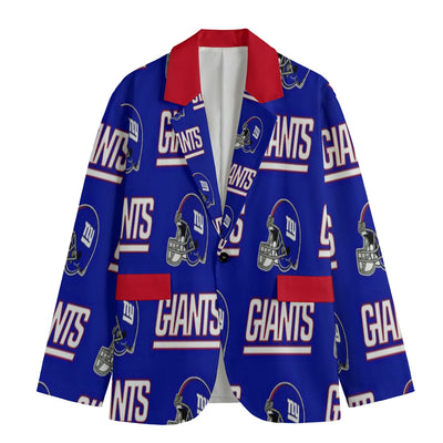Blazer de cuello de solapa plana de los New York Giants