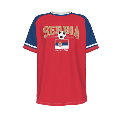 SERBIA Euro football team O-neck Short Sleeve T-shirt