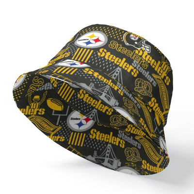 Pittsburgh Steelers Double-Sided Bucket Hat for Stylish Versatility