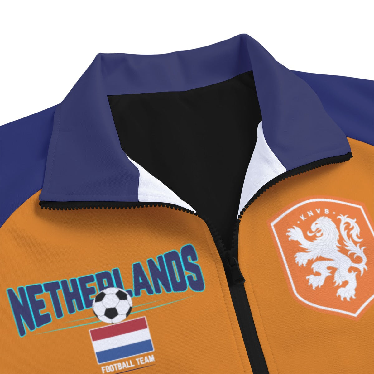 HOLANDA Uniseks Jack conoció a Opstaande Kraag en Voering van het Nederlands Elftal