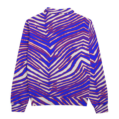 Sudadera unisex con solapa y estampado de cebra de los Buffalo Bills de la NFL | Algodón 310 g/m²