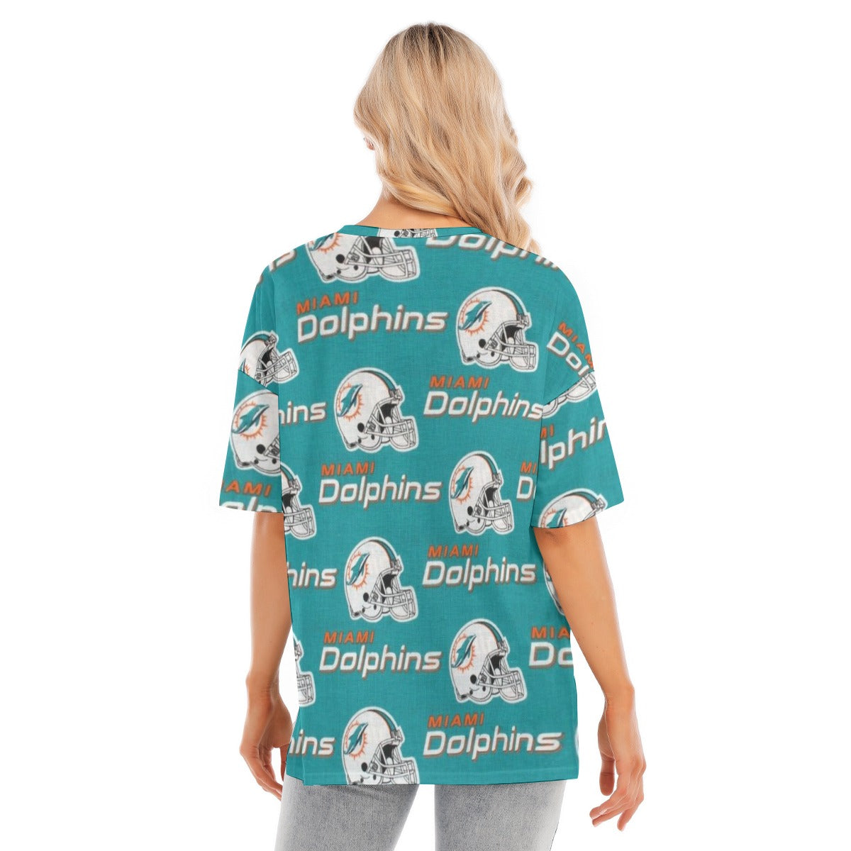 Miami Dolphins Women's Short Sleeve Hem Split T-Shirt