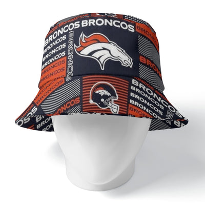 Denver Broncos Reversible Bucket Hat with Double-Sided Print Design