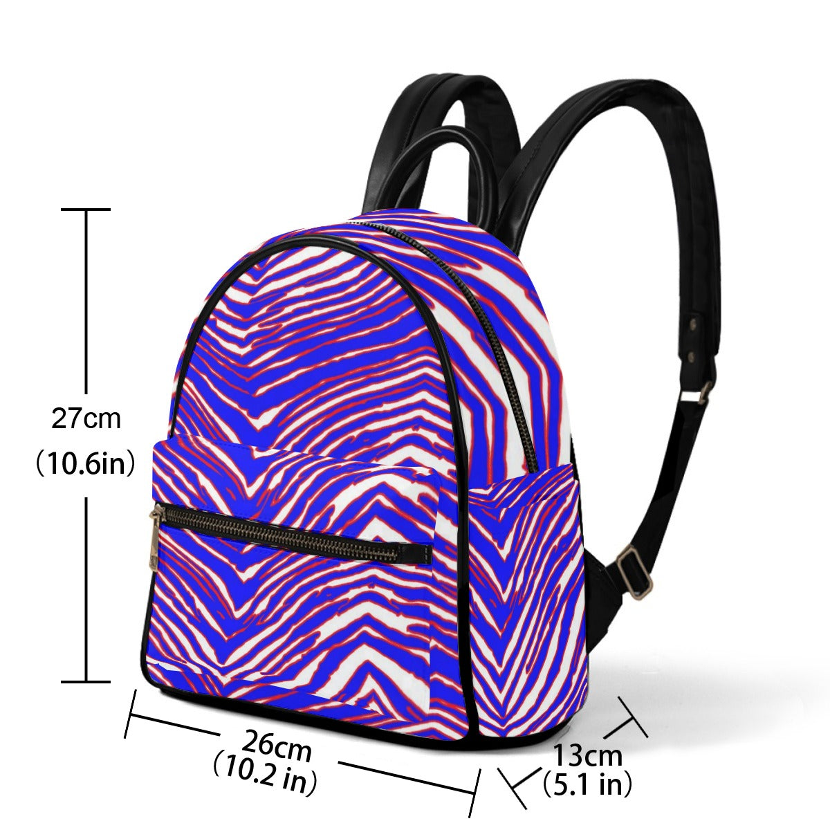 Mochila pequeña con estampado de cebra de los Buffalo Bills de la NFL