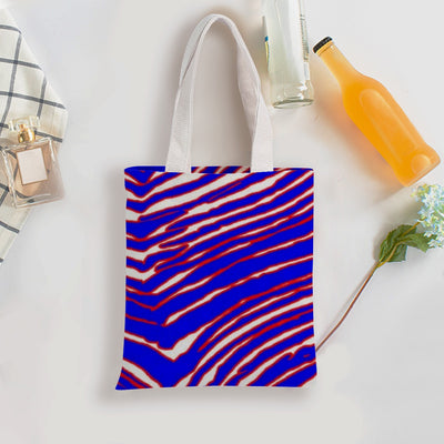 Nfl Football Buffalo Bills zubaz zebra print  Double-Sided Printed Canvas Bag