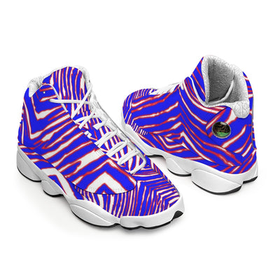 Zapatillas de baloncesto curvas con estampado de cebra de los Buffalo Bills de la NFL y suela gruesa