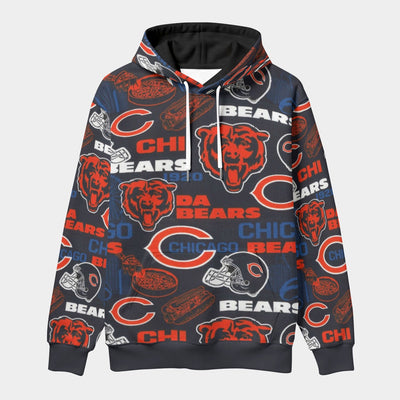 Chicago Bears Classic Pullover Hoodie with Front Pocket and Drawstring