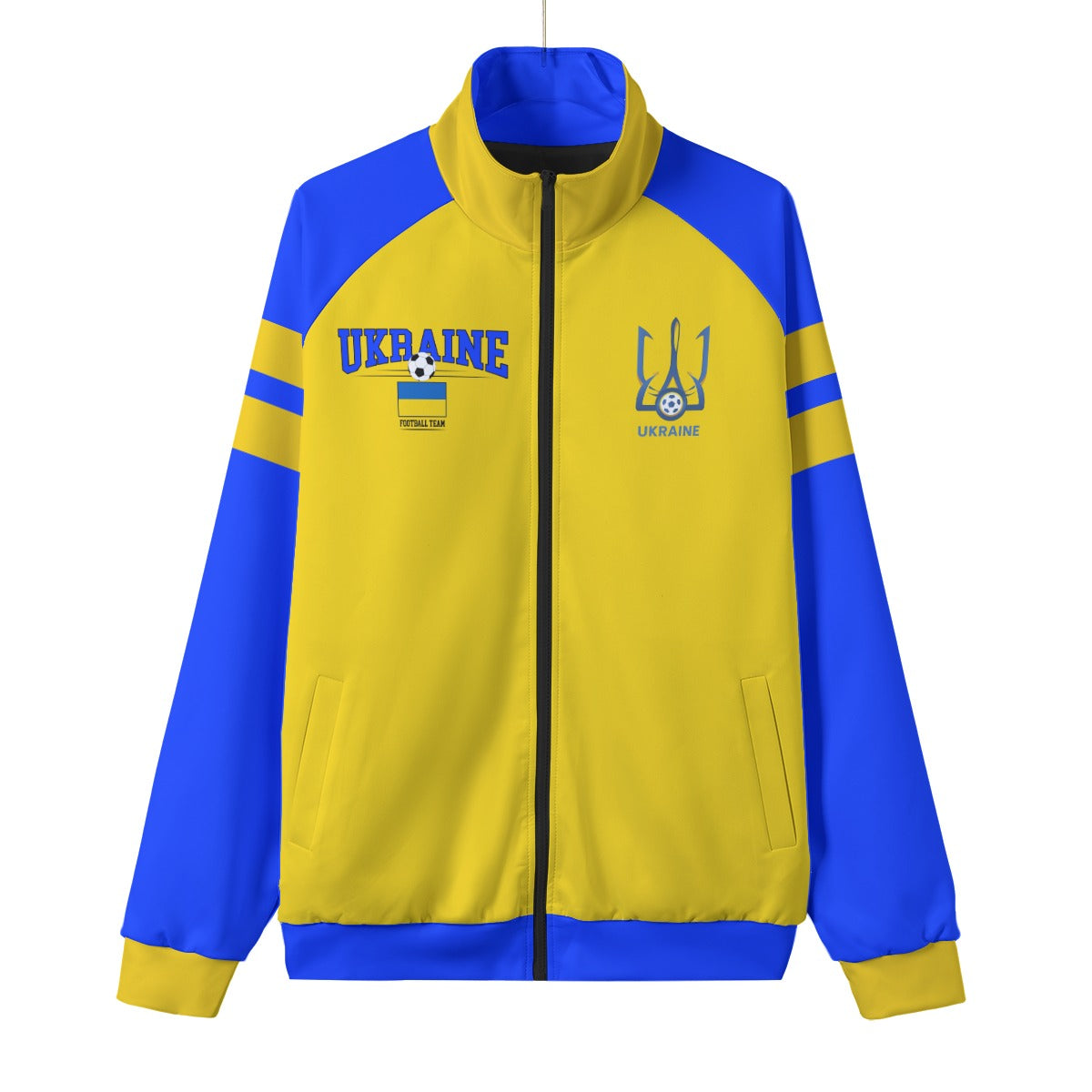Ретро-куртка синьо-жовтого кольору збірної України з футболу UKRAINE football team jacket