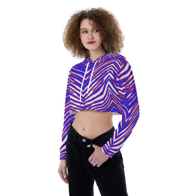Sudadera con capucha corta Zubaz para mujer de los Buffalo Bills de fútbol americano de la NFL