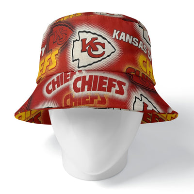 Kansas City Chiefs Double-Sided Printed Bucket Hat for Stylish Versatility