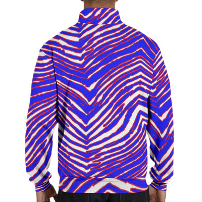 Sudadera con capucha y media cremallera oculta con estampado de cebra de los Buffalo Bills de la NFL