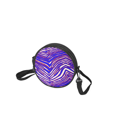 Nfl Football Buffalo Bills zubaz zebra print  Round Satchel Bag