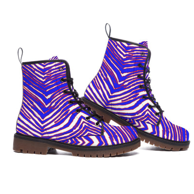 Botas Martin cortas con estampado de cebra de los Buffalo Bills de fútbol americano de la NFL