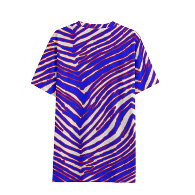 Camiseta de cuello en V para hombre con estampado de cebra de los Buffalo Bills de la NFL
